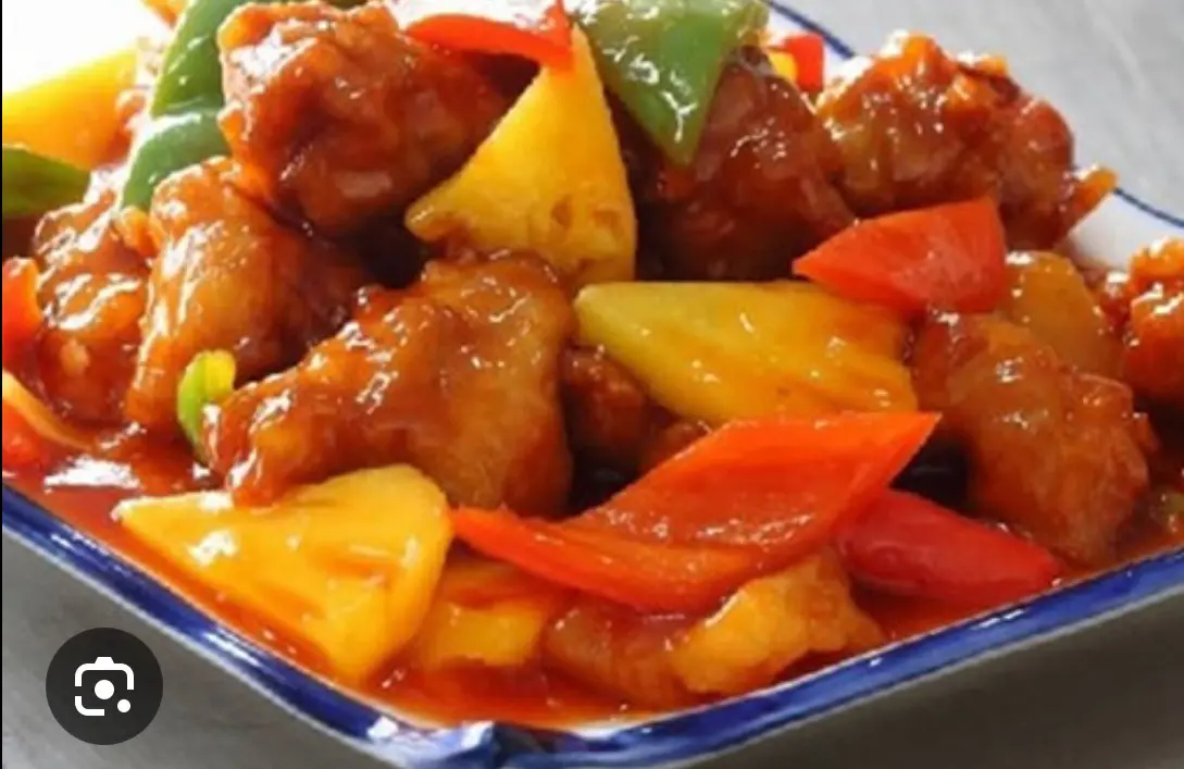 Hình ảnh Cơm sườn xào chua ngọt
