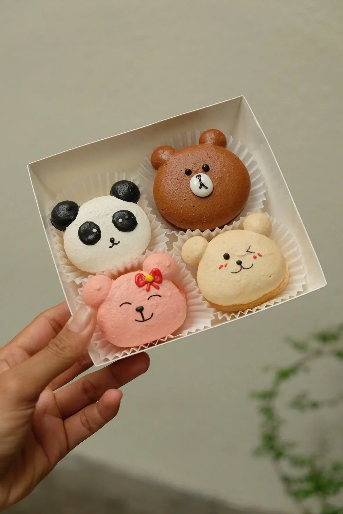 Hình ảnh Set 4 Macarons Gấu 