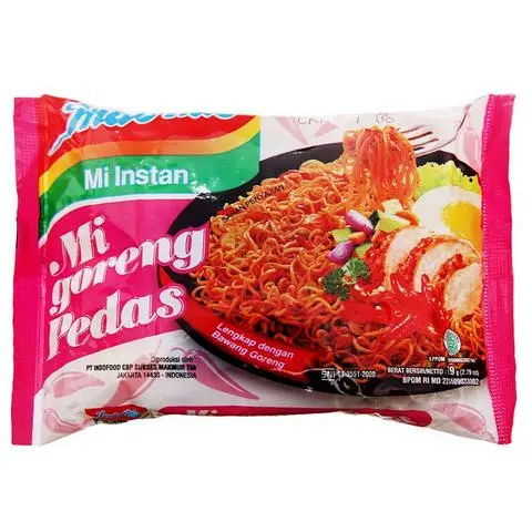 Hình ảnh Mì indomie vị cay nồng (gói chưa trộn)