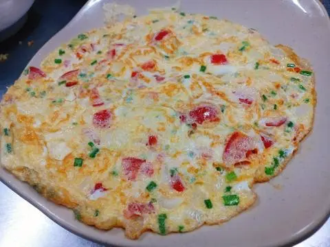 Hình ảnh Trứng chiên nấm cà hành