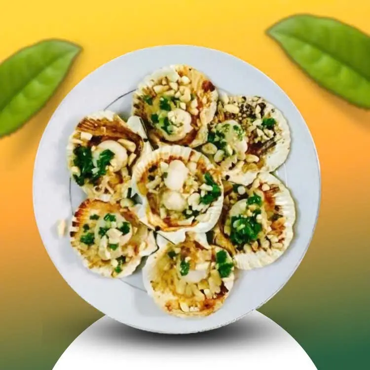 Hình ảnh sò điệp nướng mỡ hành 