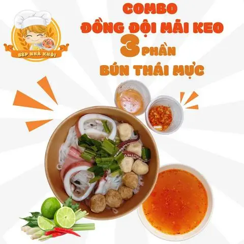 Hình ảnh Combo 3 phần bún thái Mực