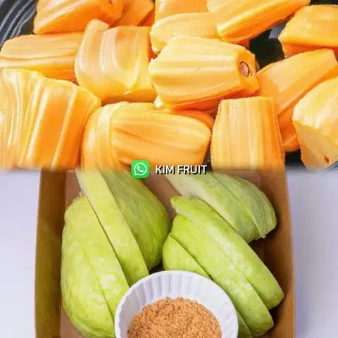 Hình ảnh Mít thái - ổi -  kèm muối tôm