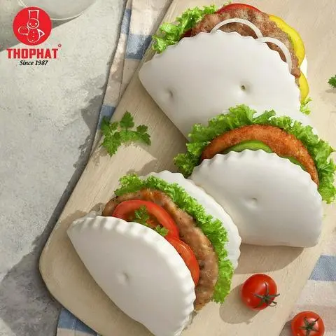 Hình ảnh Bánh bao kẹp gà
