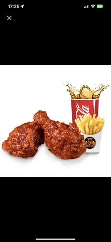 Hình ảnh Combo5: 2 miếng gà giòn Sốt Hàn Quốc + mì ý + khoai tây chiên + Ly coca