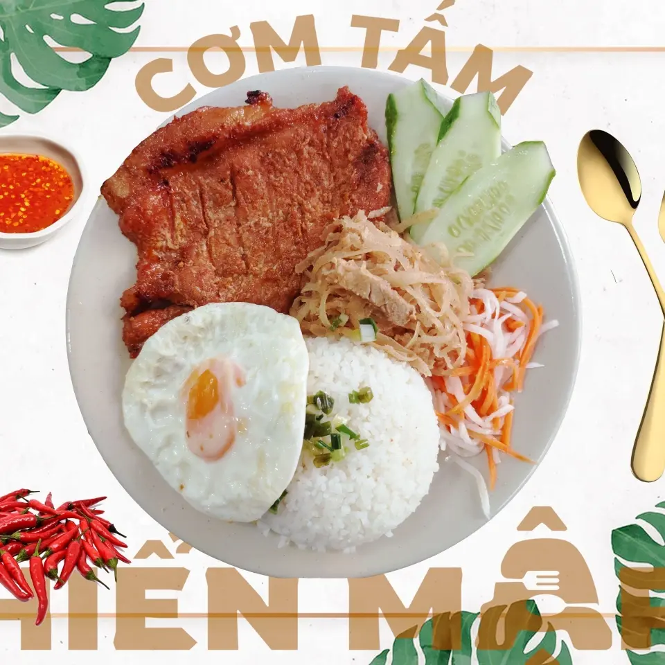 Hình ảnh Cơm sườn bì trứng