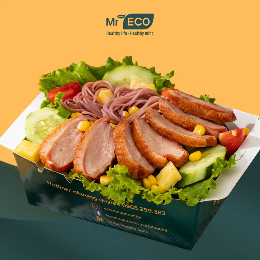 Hình ảnh Bún gạo lứt trộn lườn ngỗng hun khói