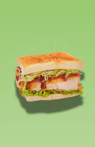 Hình ảnh Bánh mì kẹp thịt heo chiên xù