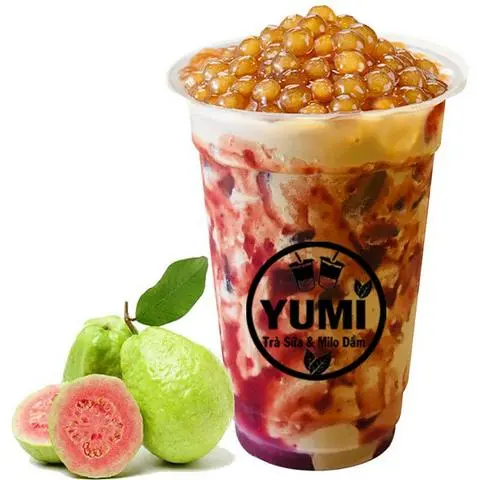 Hình ảnh Trà Sữa Ổi Hồng Tươi Dầm (Size 700ml)