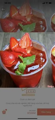 Hình ảnh trà dâu tươi