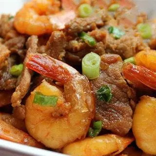 Hình ảnh cơm tôm rang thịt
