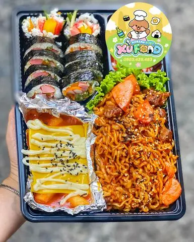 Hình ảnh Set 16 - mì cay mề xúc xích - tokbokki phô mai miếng - kimbap thập cẩm