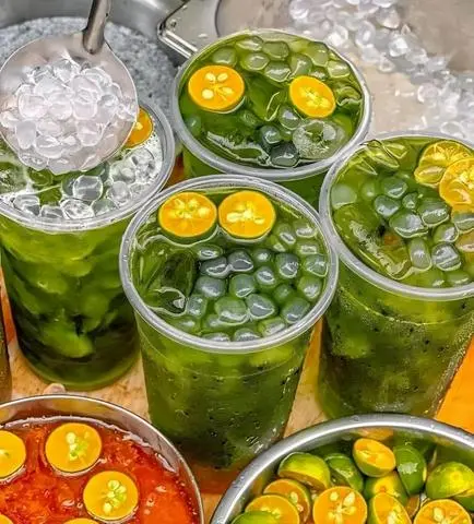 Hình ảnh Trà tắc thái xanh ly lớn 