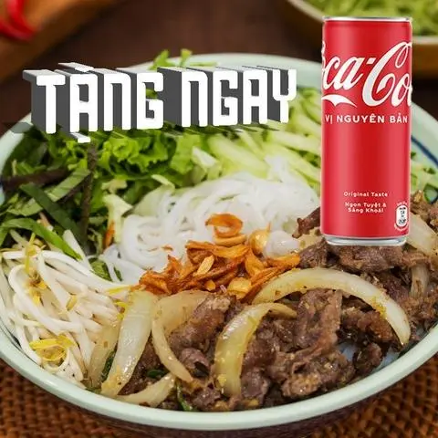 Hình ảnh Bún Thịt Bò Xào Sả + Tặng Coca