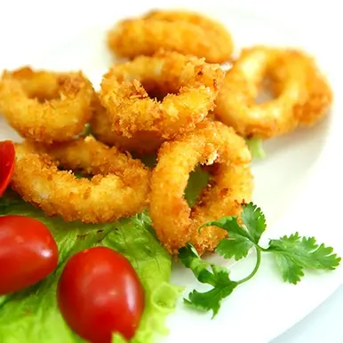 Hình ảnh Mực khoanh tẩm bột chiên giòn ( 6 khoanh )