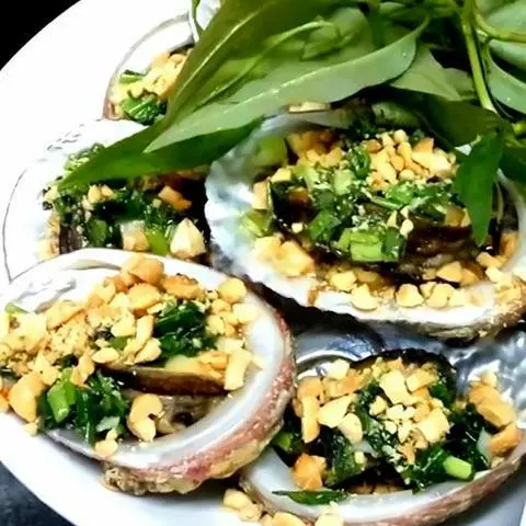 Hình ảnh Bào ngư nướng mỡ hành phần 2 con