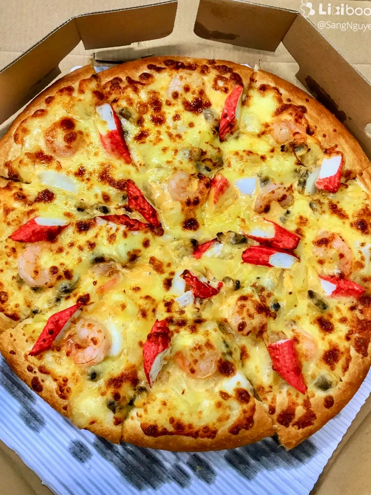 Hình ảnh Pizza tươi hải sản - rau củ - seafood - vegetables.20cm