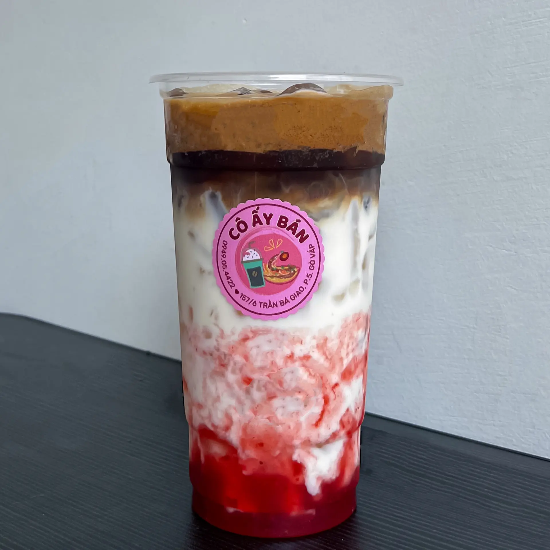 Hình ảnh Cà Phê Latte Dâu 