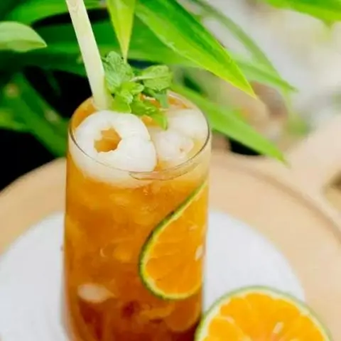 Hình ảnh Trà Vải Cam Sả