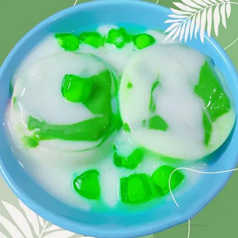 Hình ảnh Tàu Hũ Singapore - Sốt Matcha, Kem Sữa Viên Táo, Dừa