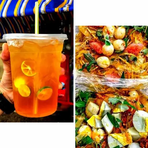 Hình ảnh Combo Bánh Tráng Trộn Thập Cẩm + Trà Tắc