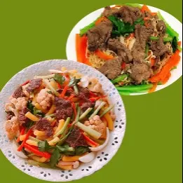 Hình ảnh Nui xào bò  + Mì Xào bò