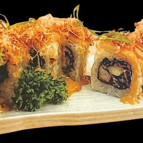 Hình ảnh Cuộn sò điệp khè tái sốt grill