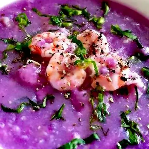 Hình ảnh Canh khoai mỡ tôm bằm