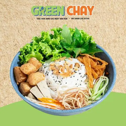 Hình ảnh Bún trộn tươi sắc chay