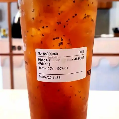 Hình ảnh Hồng Trà Chanh Hạt Chia