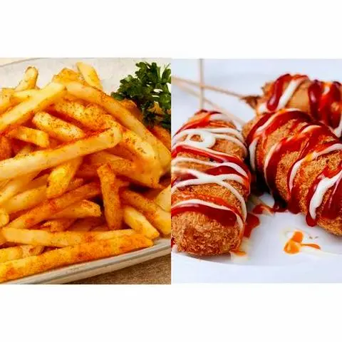 Hình ảnh Combo 4 - khoai tây lắc - 2 hot dog hàn quốc
