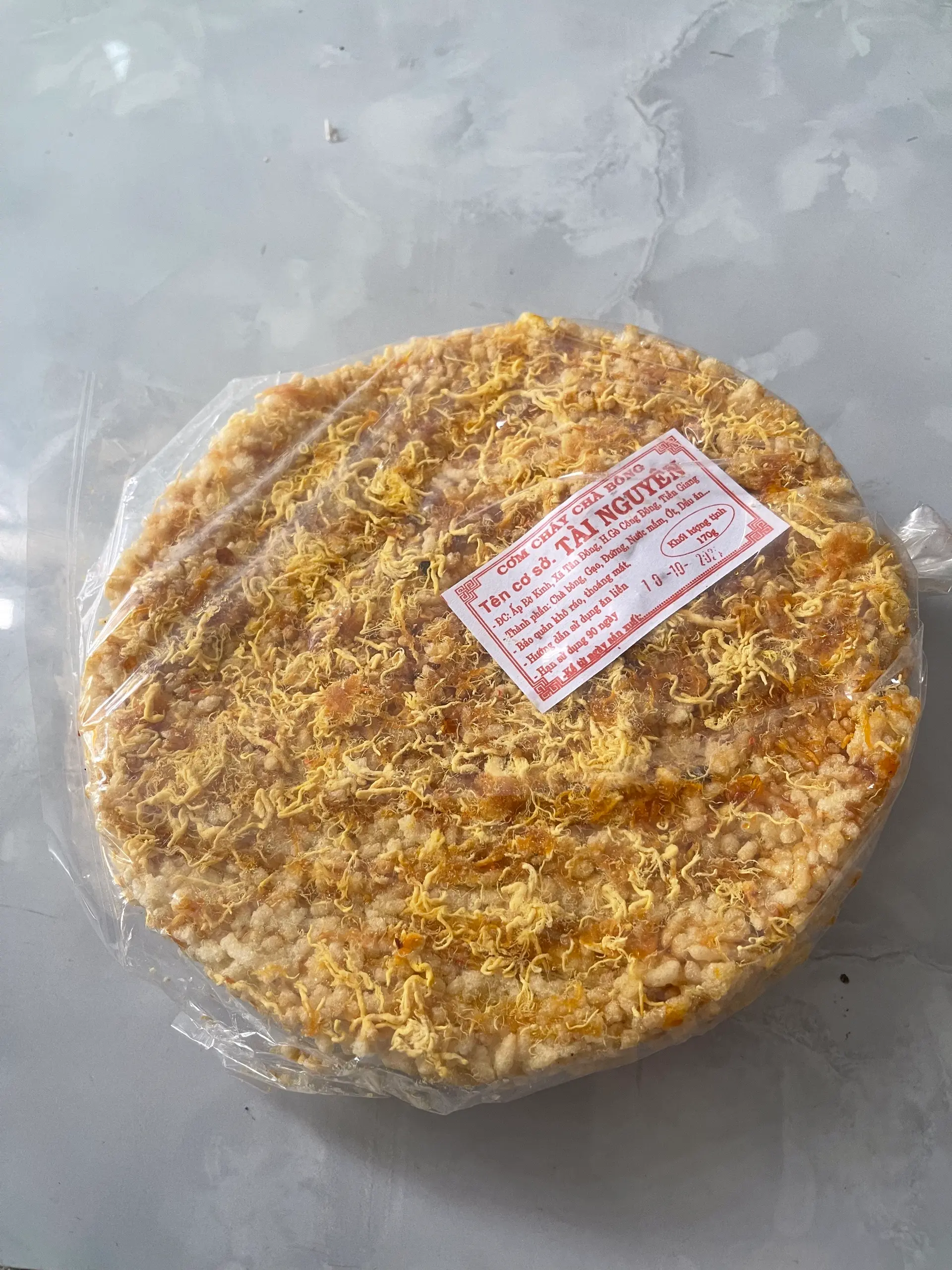 Hình ảnh cơm cháy chà bông  tròn(bịch nhỏ)