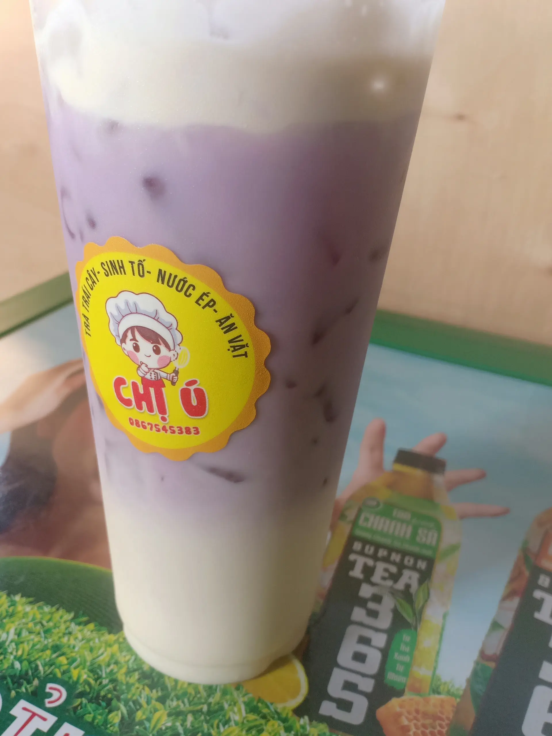 Hình ảnh latte khoai môn kem muối