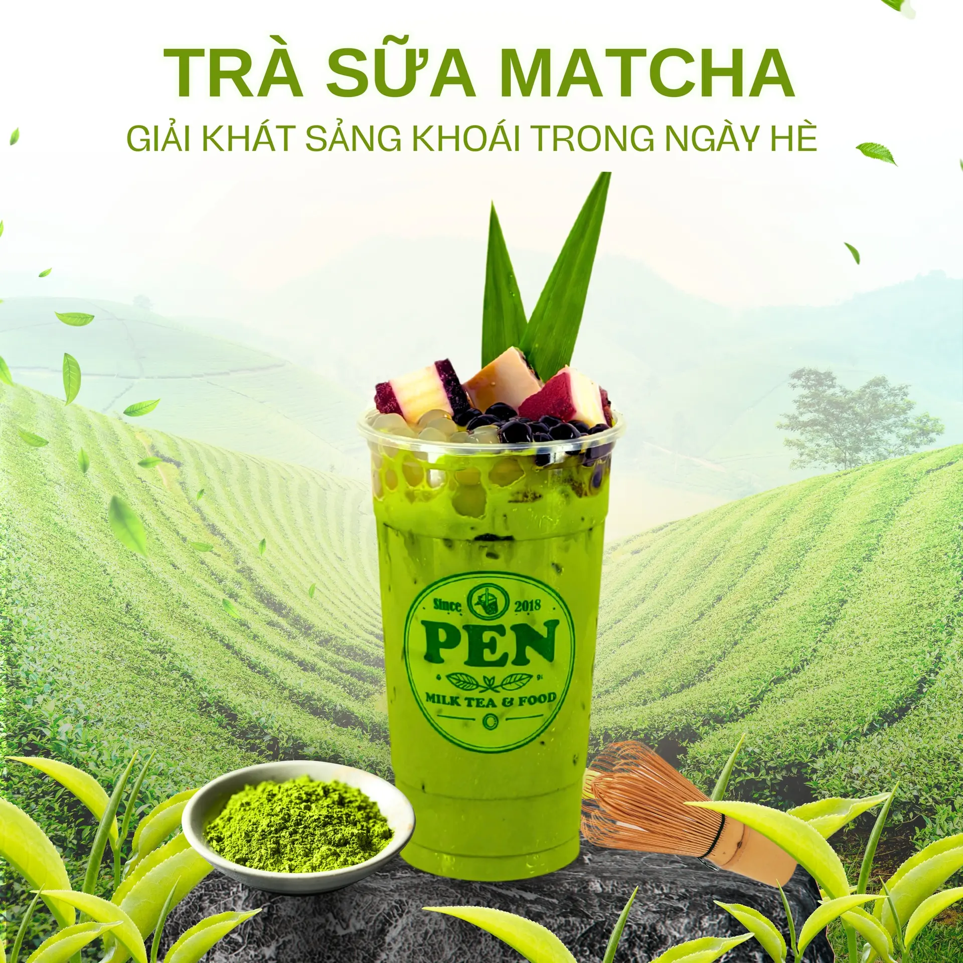 Hình ảnh Trà sữa Thái xanh