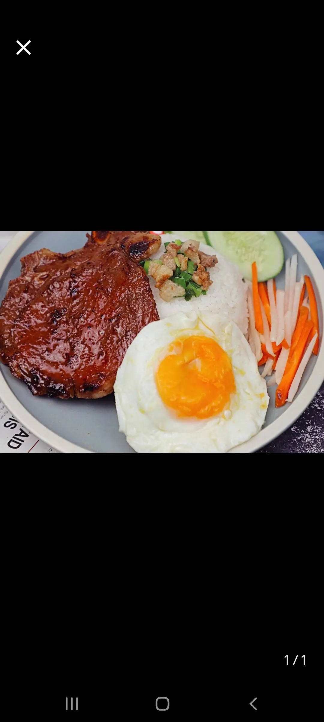 Hình ảnh cơm tấm sườn trứng(Tặng sâm lạnh)