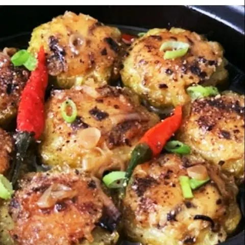 Hình ảnh khổ qua nhồi chiên 3 miến 