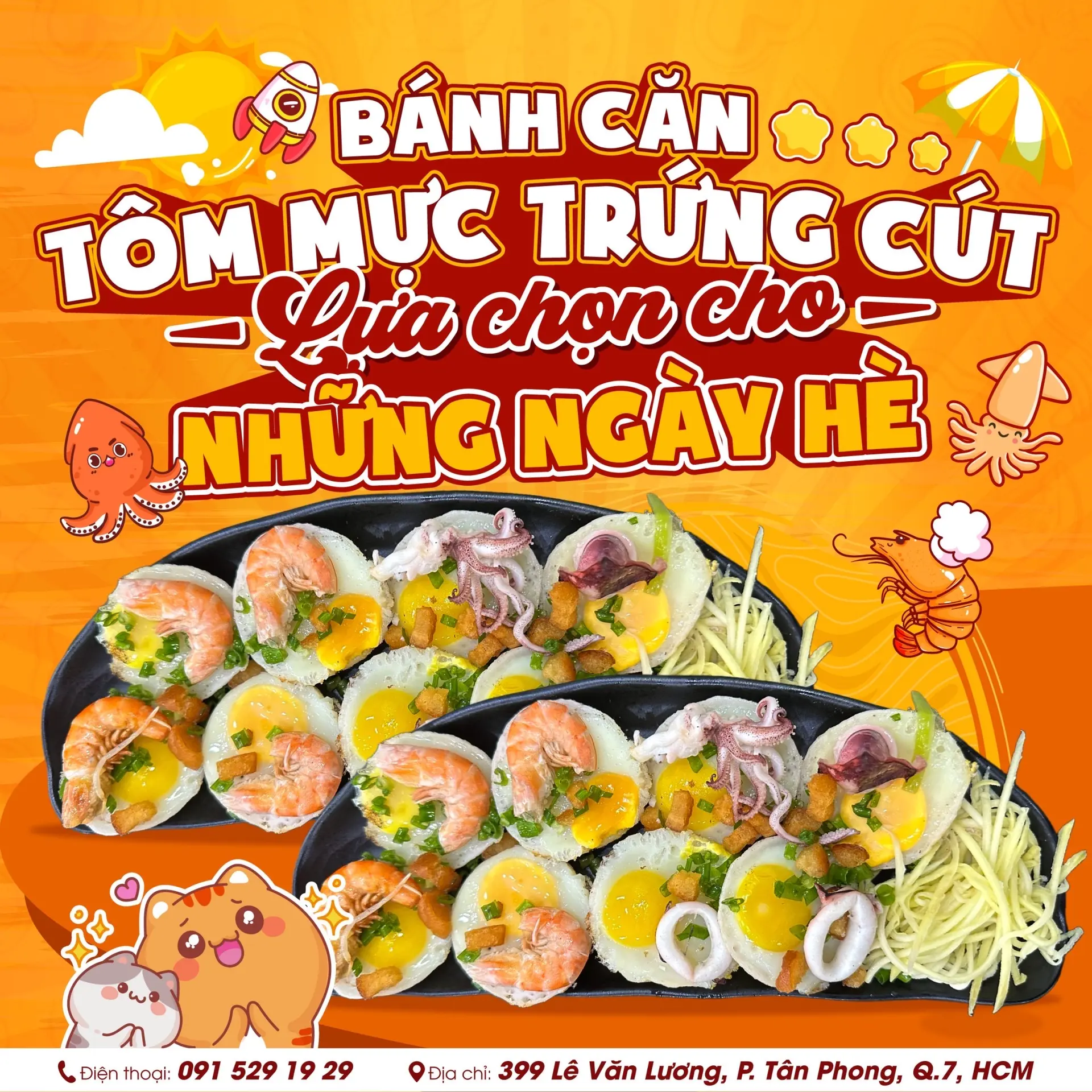 Hình ảnh Bánh căn tôm mực trứng cút