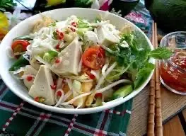 Hình ảnh Bún nước tương Chả lụa chay
