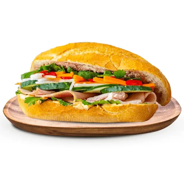 Hình ảnh Bánh mì thịt xíu chả lụa - trứng