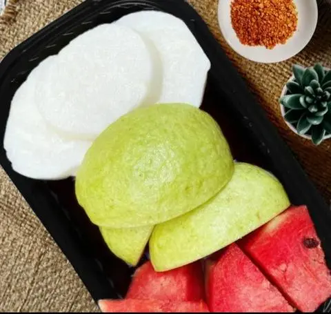 Hình ảnh dưa hấu xoài ổi+ muối tôm 