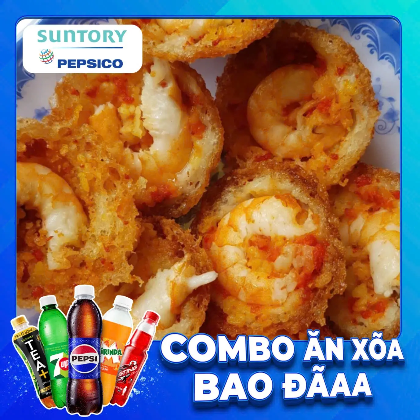 Hình ảnh Combo Bánh Khọt Tôm Lột Vỏ +Nước Ngọt SPVB