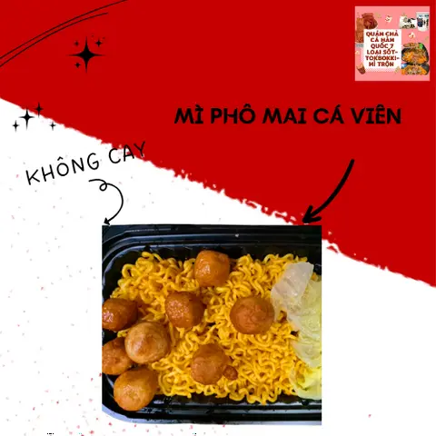 Hình ảnh Mì phô mai cá viên (không cay)