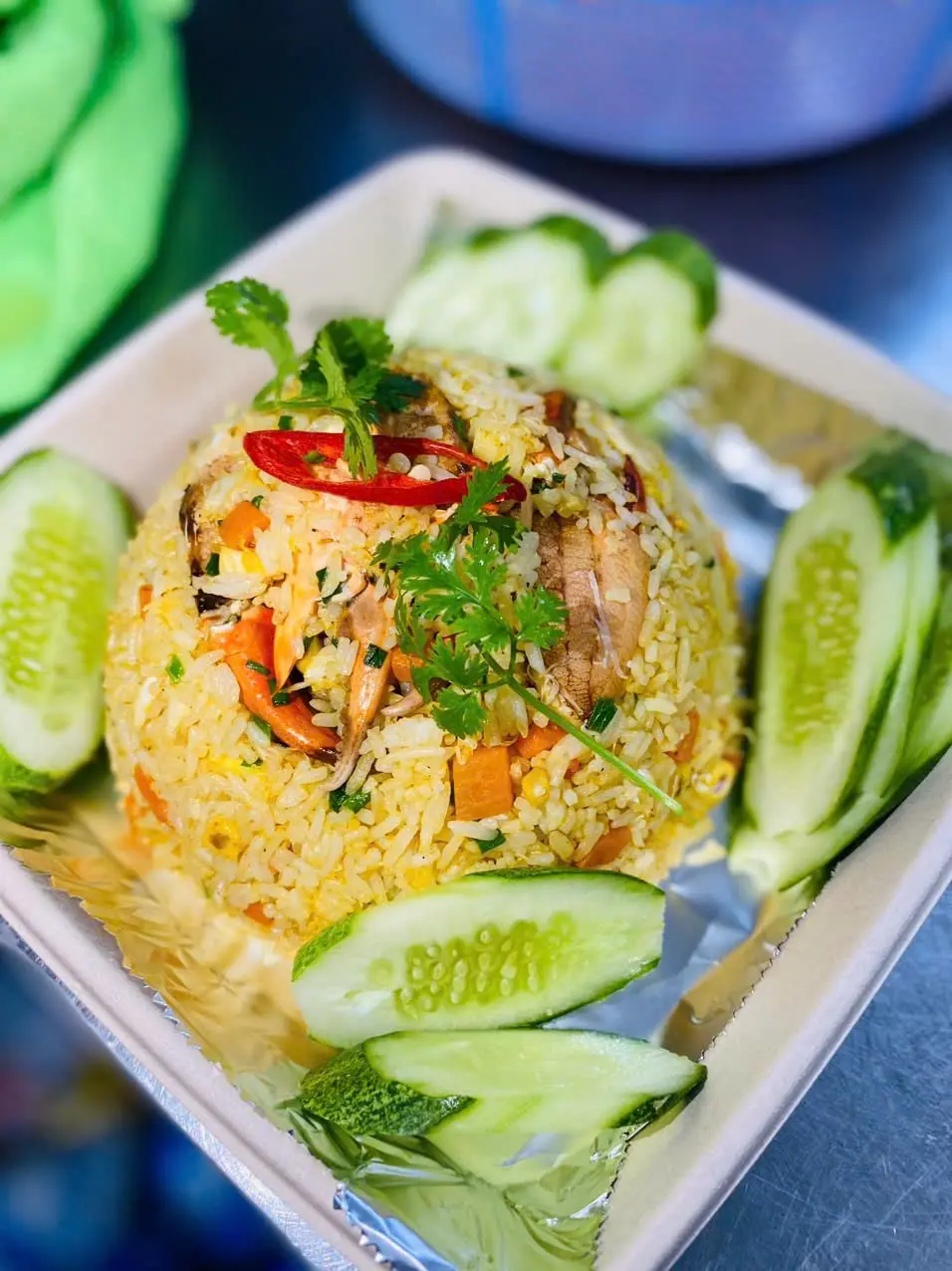 Hình ảnh cơm chiên hải sản