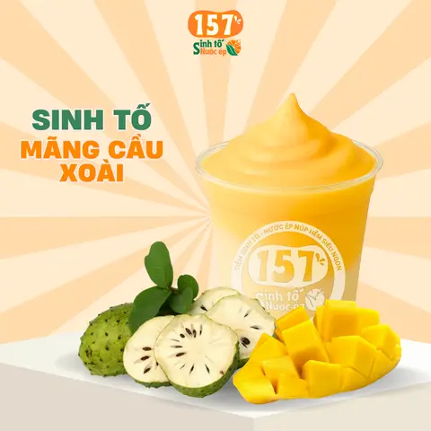 Hình ảnh Sinh tố mãng cầu xoài