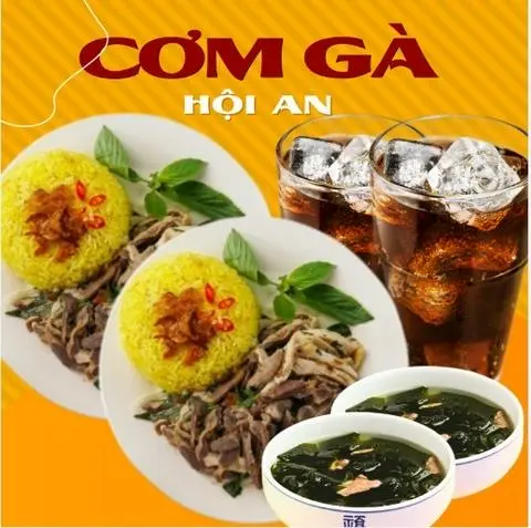 Hình ảnh Cơm Gà Xé Lòng Gà + Cơm Gà Xé + 2 Canh Rong Biển + 2 Ly CoCa