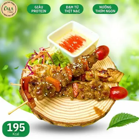 Hình ảnh Thịt xiên nướng - High protein (195Kcal)