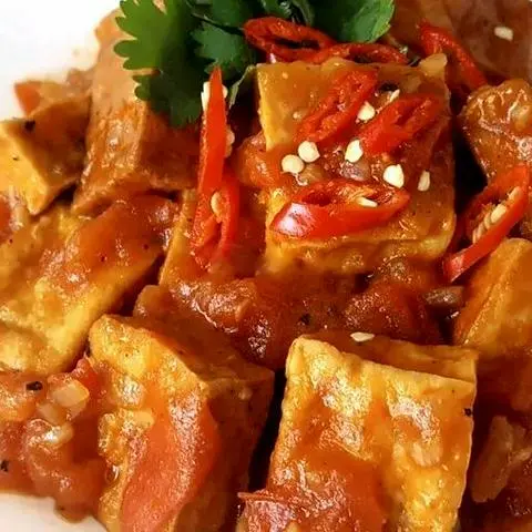 Hình ảnh Đậu Hũ Chiên Sốt Cà (Món chay)