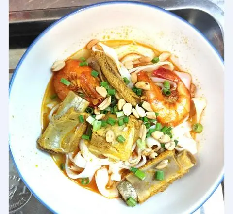 Hình ảnh Mì Quảng Sườn Non + Tôm