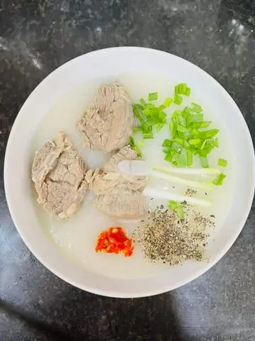 Hình ảnh 1 Cháo Sườn + 1 Ly Nước Cam