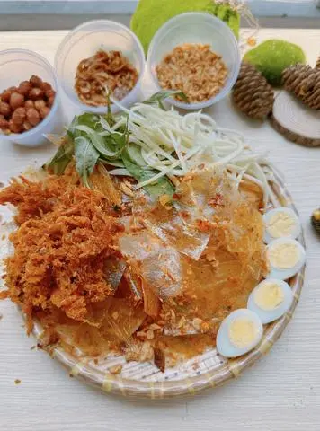 Hình ảnh Bánh Tráng Dẻo Sate Khô Bò  ( Trộn Sẳn  )